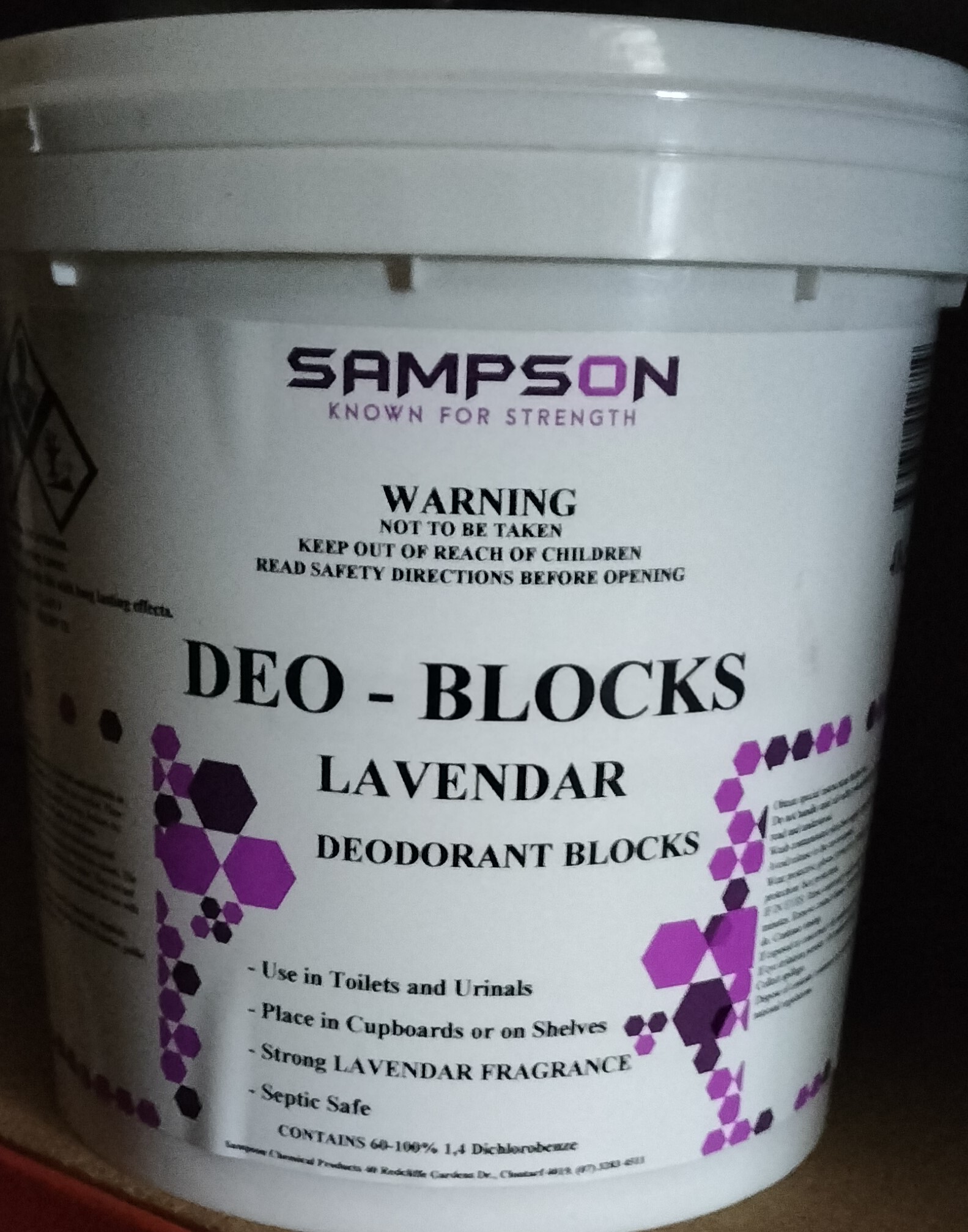 Sampson Deodorant Blocks 25gm Lavender - 4kg